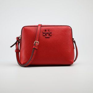 Tory Burch Taylor Leather Camera Bag in Red